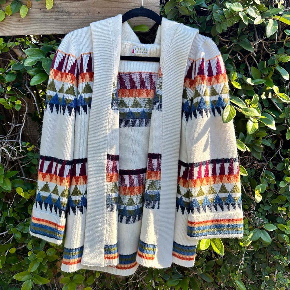Rainbow cardigan sweater